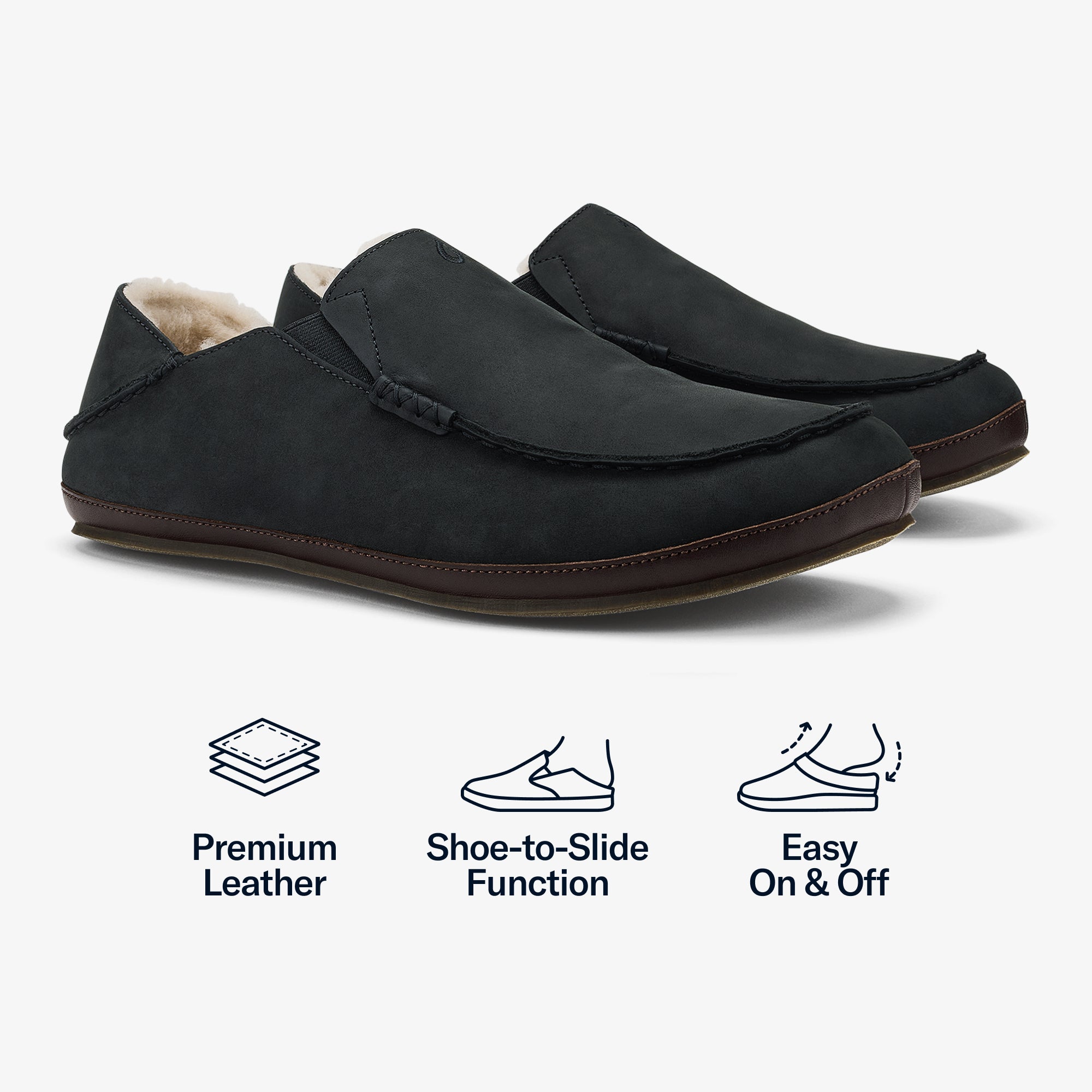 Moloā Slipper - Black / Dk Java - Image 3